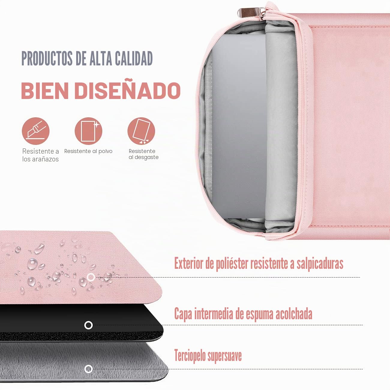 TiMOVO 9–11" Funda para Tableta con Correa para el Hombro, Compatible con iPad 11" A16 2025, iPad 10a 10,9"/10,2", Galaxy Tab A9+/A11 Plus 11", Rosa