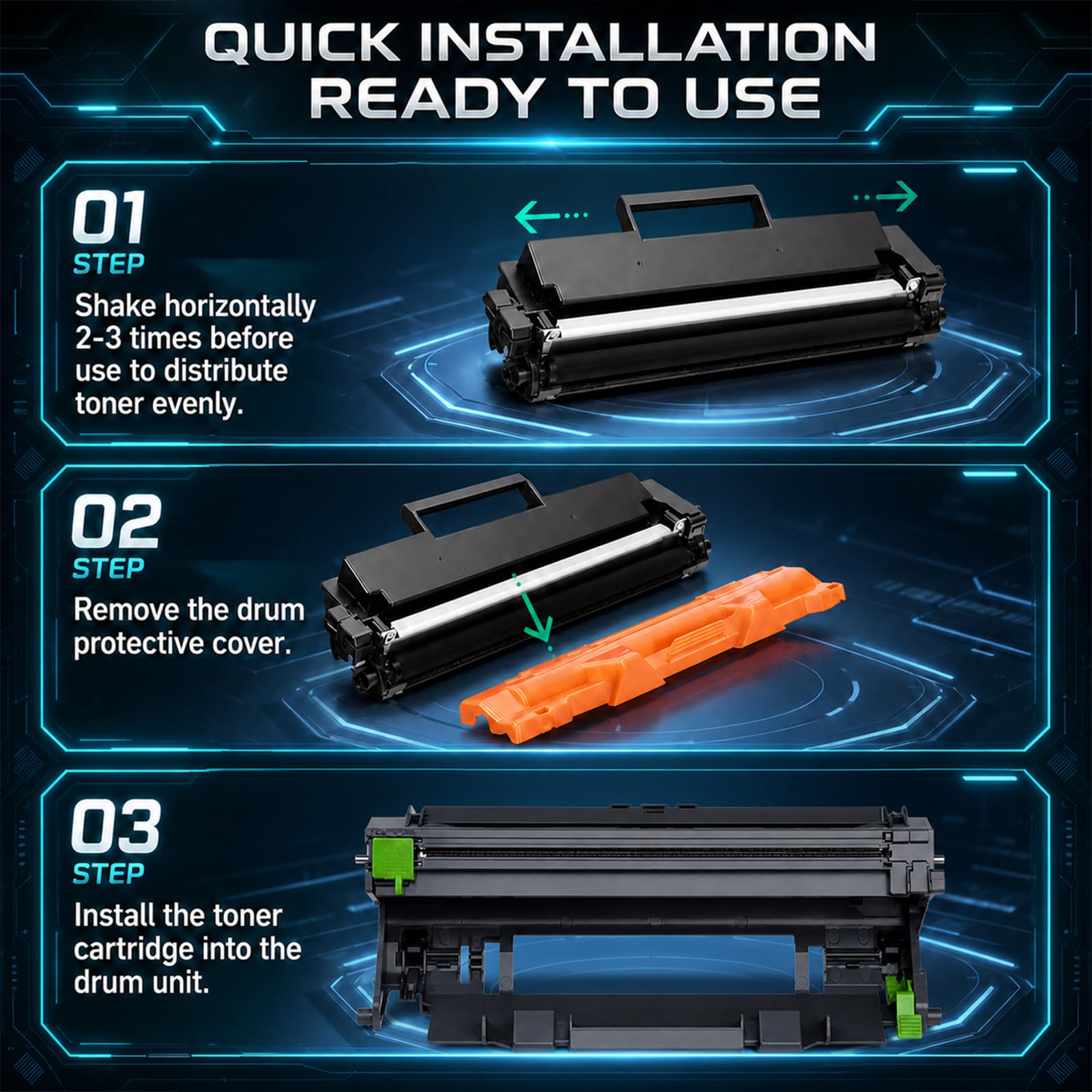Cartuccia Toner TN1150 Compatibile per Brother TN 1150 TN1150 | per Stampanti DCP-L1640W DCP-L1642W DCP-L1660W DCP-L1640WXL DCP-L1642WXL HL-L1240W HL-L1242W HL-L1242WXL,Black-4pack