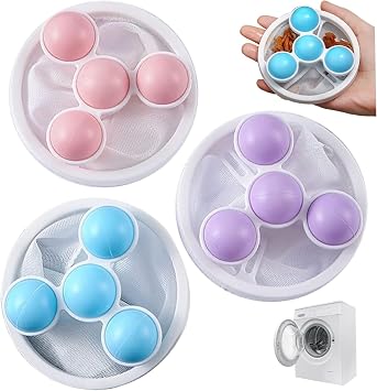 Gcroet Pet Hair Remover for Laundry, 3-Pack Washing Machine Lint Catcher Bags, Reusable Mesh Filter for Washer Drum..