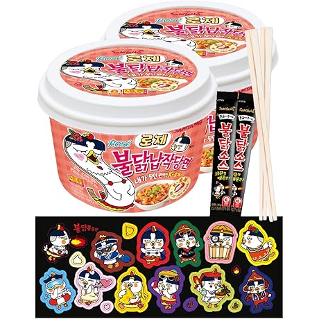 Spicy Rose Buldak Glass Noodles Enjoy Pack