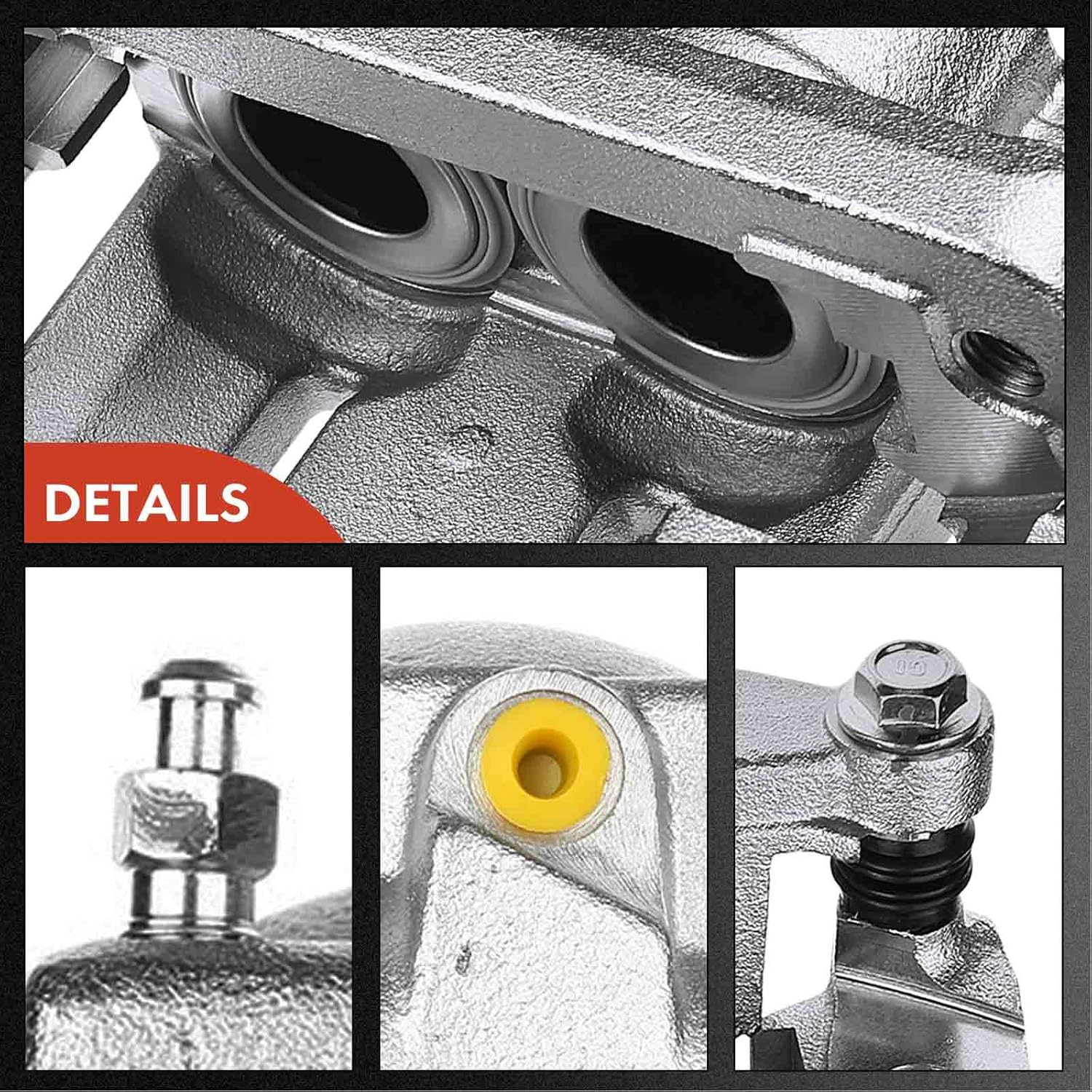 A-Premium Disc Brake Caliper Assembly with Bracket Compatible with Select Ford Models - F-350 Super Duty/F-450 Super Duty 2011-2012 - Front Left Driver Side