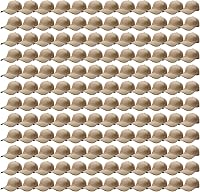 Vista 22 de Falari - 24/144 unidades de gorra de béisbol unisex, lisa y de tamaño ajustable, venta al por mayor