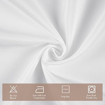 White Rectangular Polyester Table Cloths 150x260cm(59x102Inch)