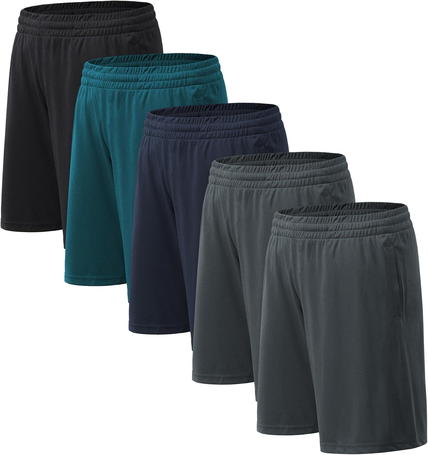 BVNSOZ Mens Athletic Shorts with Pockets and Elastic Waistband Quick-Dry Workout Shorts for Men