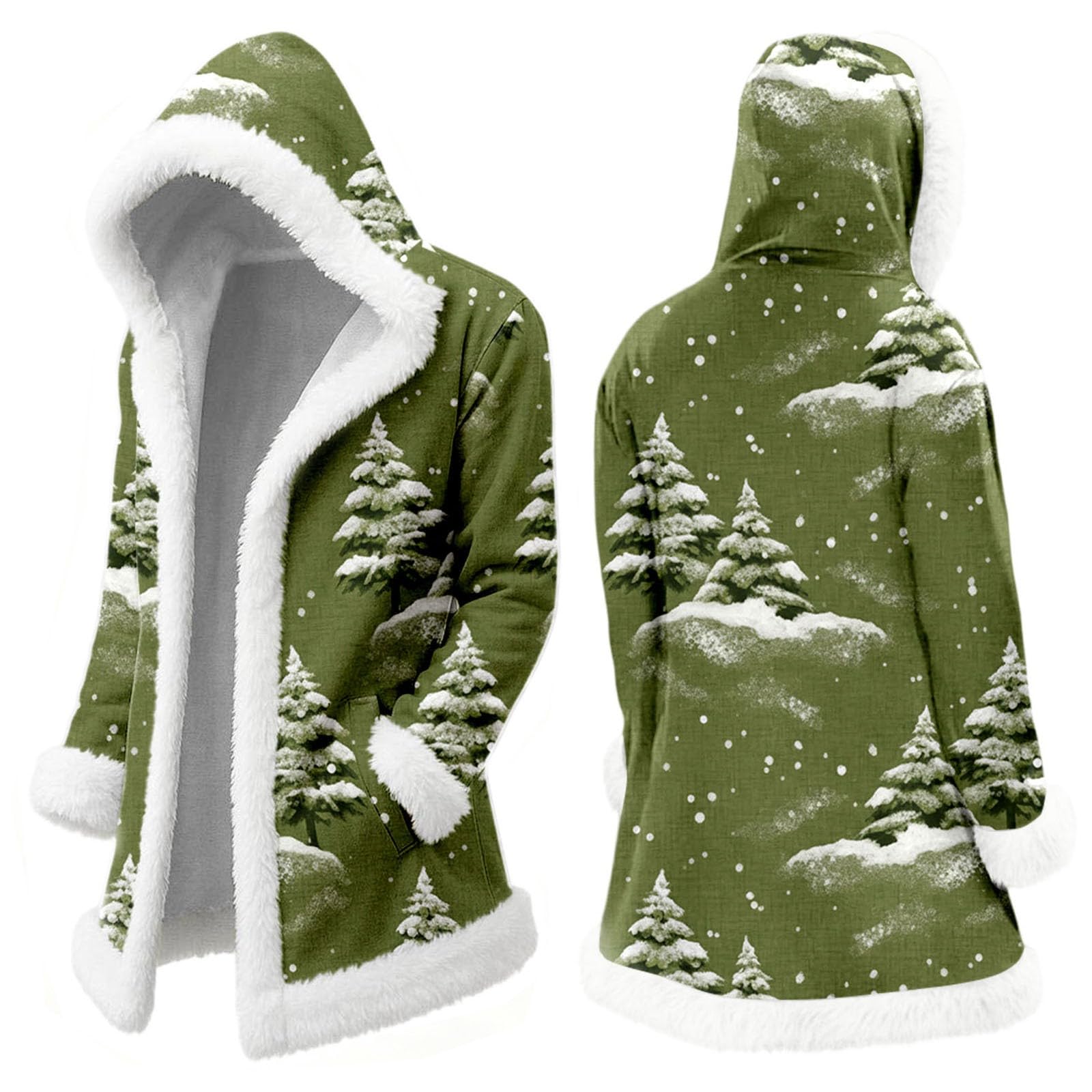 Cardigan Invernale con Cappuccio e Morbida Maglia Casual per Coppie