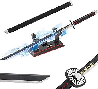 HI-REEKE Cosplay Anime Kamado Tanjirou Sword Building Block Set for Demon Slayer Swords Fake Samurai Katana Model Toy for Adult (Compatible with Lego)-759PCS
