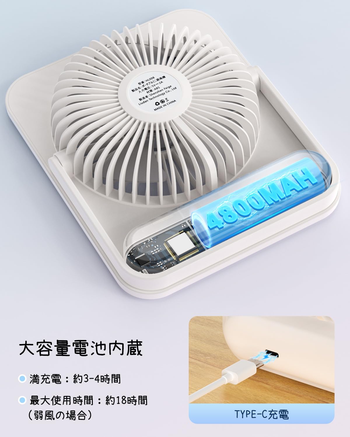 Amazon | MoKo 卓上扇風機 ミニ型 【2026年最新バージョン】 3way 小型