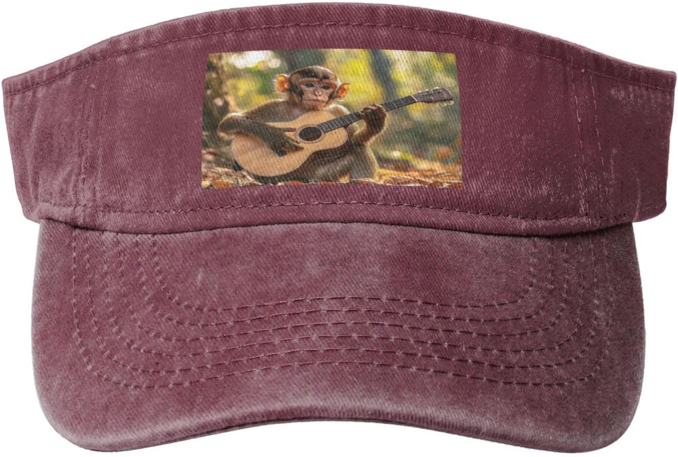 Sun Hats for Men Women Summer Sport Empty top Baseball Cotton with for Beach, Summer, Koala Plays Guitar Black