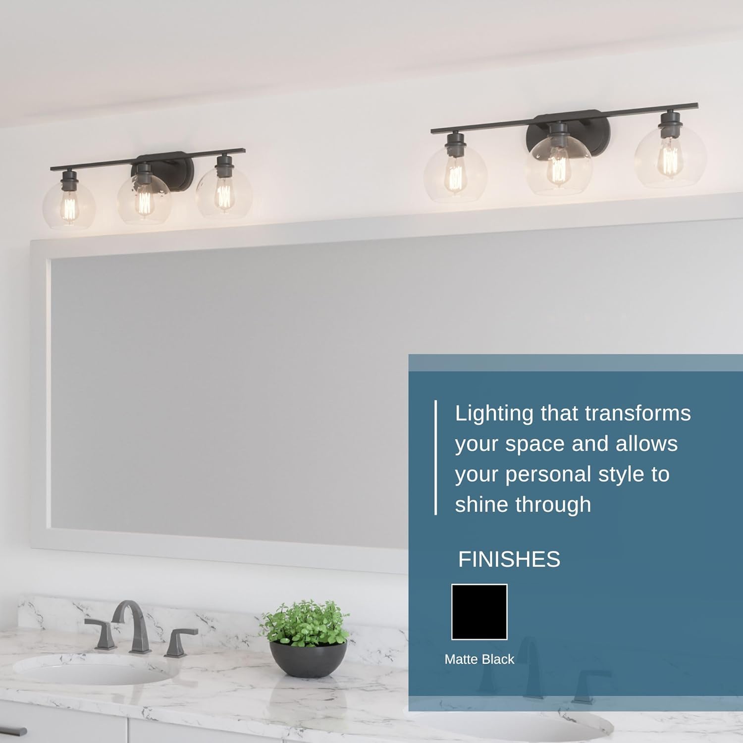 Quoizel PRUC8626MBK Pruitt Blueprint Vanity Bath Lighting, 3-Light 100 Watts, Matte Black