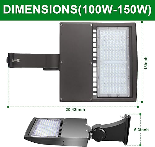 Miniatura 6 de OSTEK LED Shoebox Street Lights 150W 21000LM LED Area Pole Accesorio para iluminación LED estacionamiento Iluminación IP65 Área comercial al aire