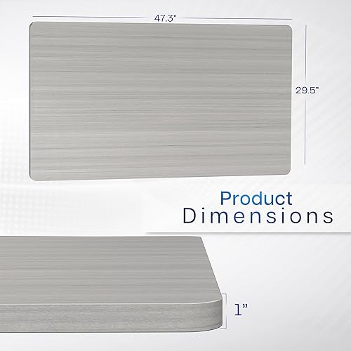 Vista 116 de VIVO DESK-TOP60G - Mesa universal de una pieza de 60 x 24 pulgadas, color gris oscuro, para marcos de escritorio estándar y sentados a pie, altura