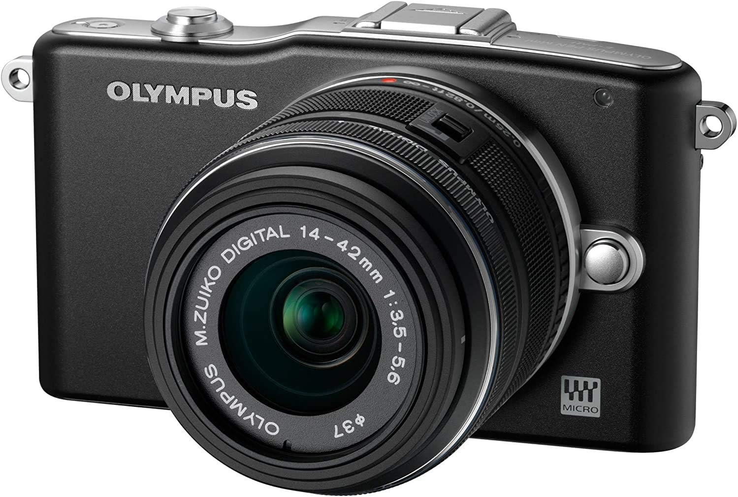 OM SYSTEM OLYMPUS PEN E-PM1 12.3MP Interchangeable Camera with CMOS Sensor, 3-inch LCD and 14-42mm II Lens (Black) (Old Model)