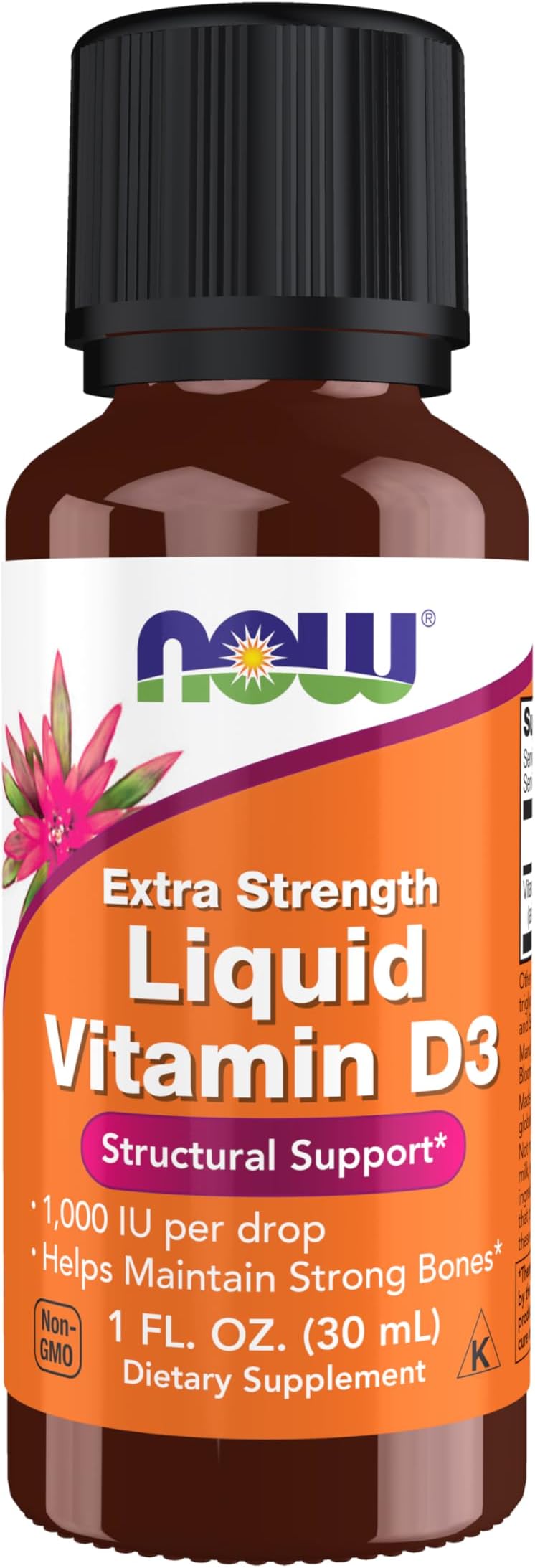 Now Foods Vitamin D-3 Liquid, Extra Strength 1 Fl. Oz. (1 Pack)