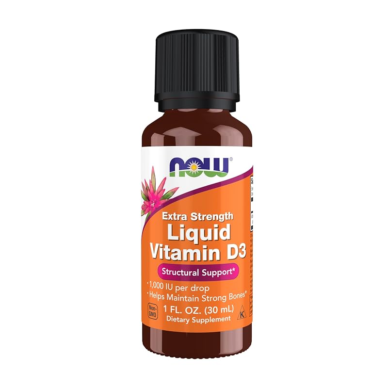 NOW Suplemento líquido de vitamina D3, 1.000 UI por gota, 30 mL