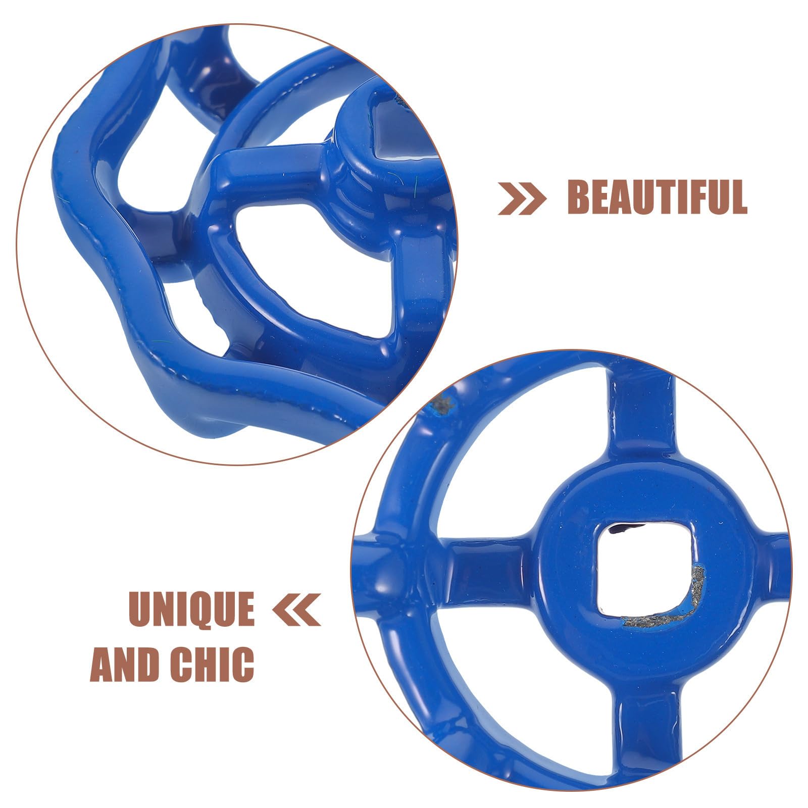 Ventilradgriff 2 Stück Handradgriff aus Stahlguss 7x7mm Vierkant Ersatz für Wasserhahn und Gartenschlauch Absperrhahn