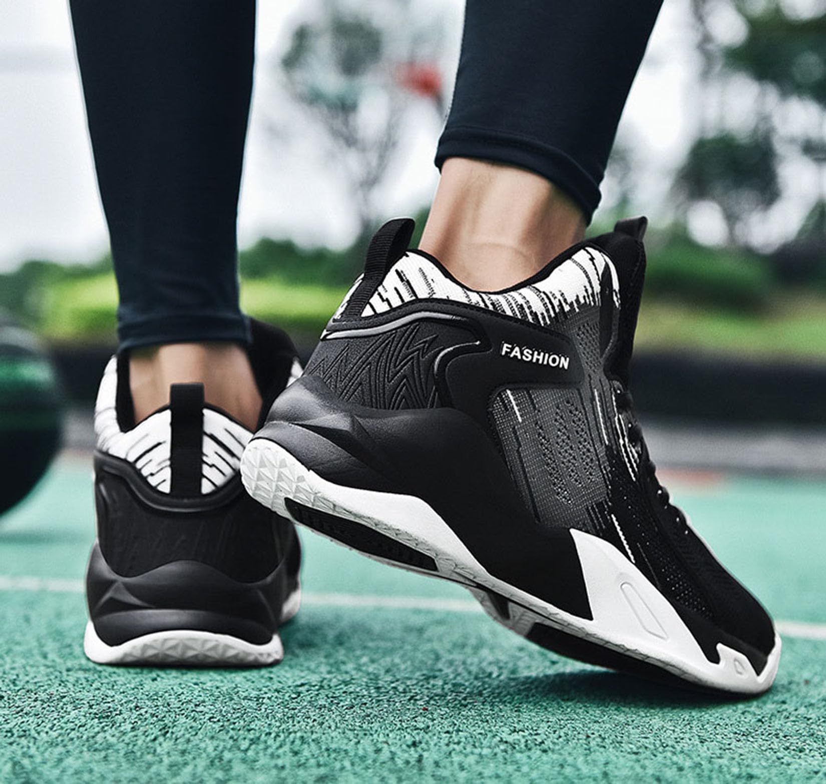 Buty do koszykówki męskie buty do koszykówki latające tkane oddychające lekkie buty sportowe buty treningowe (41 EU, Q1)