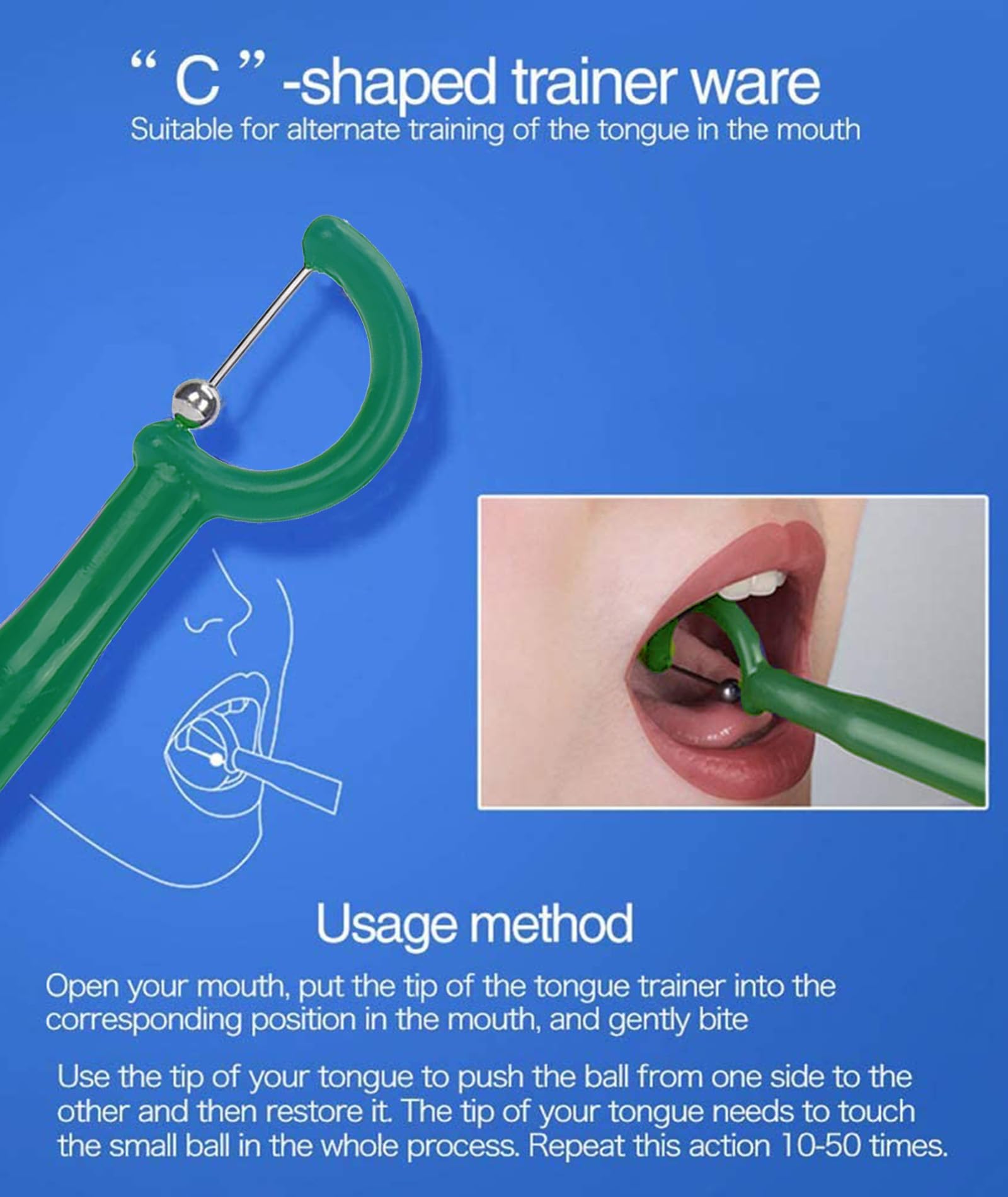 3 Pcs Speech Therapy Tools,Therapy Equipment, Mouth Opening Jack Suitable for Tongue Related Exercises and Overall Oral Muscle Strengthening. (green) - Image 3 thumbnail