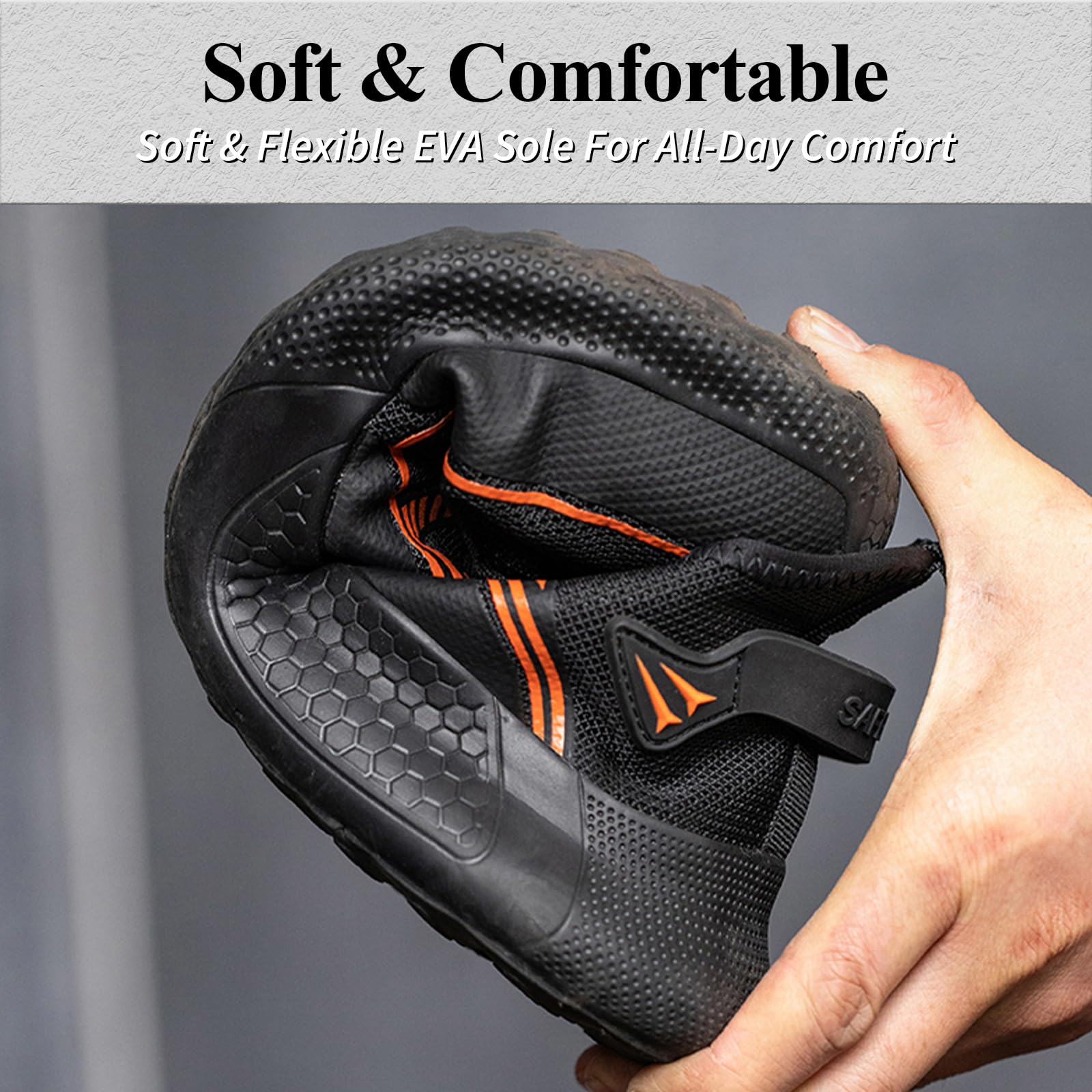 Zapatillas de Seguridad Hombre Mujer Transpirable Zapatos de Seguridad Ligero Antideslizante Zapatillas Trabajo con Puntera de Acero Comodo