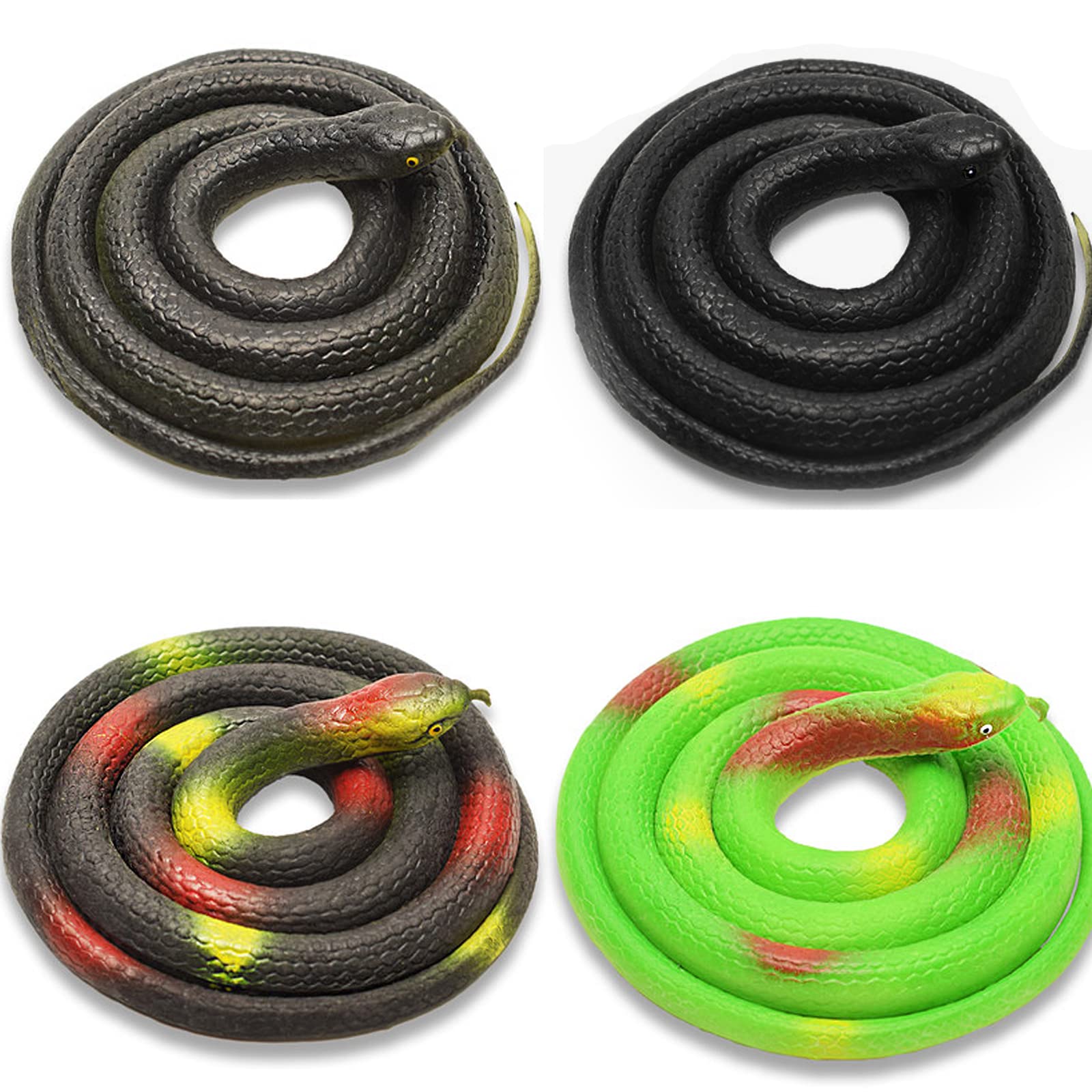 Buy OLJHFG 4 Pack Realistic Rubber Fake Snake Toy 50 Inch Rubber Snakes