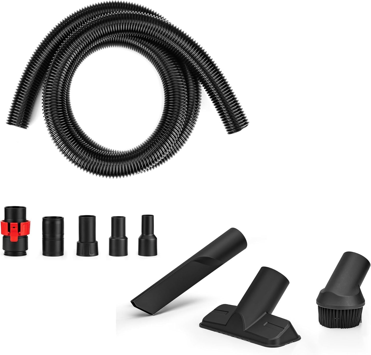 Shop-Vac Premium Universal Hose Plastic 8'X 1-7/8" & Shop-Vac 3-PC Nozzle Kit