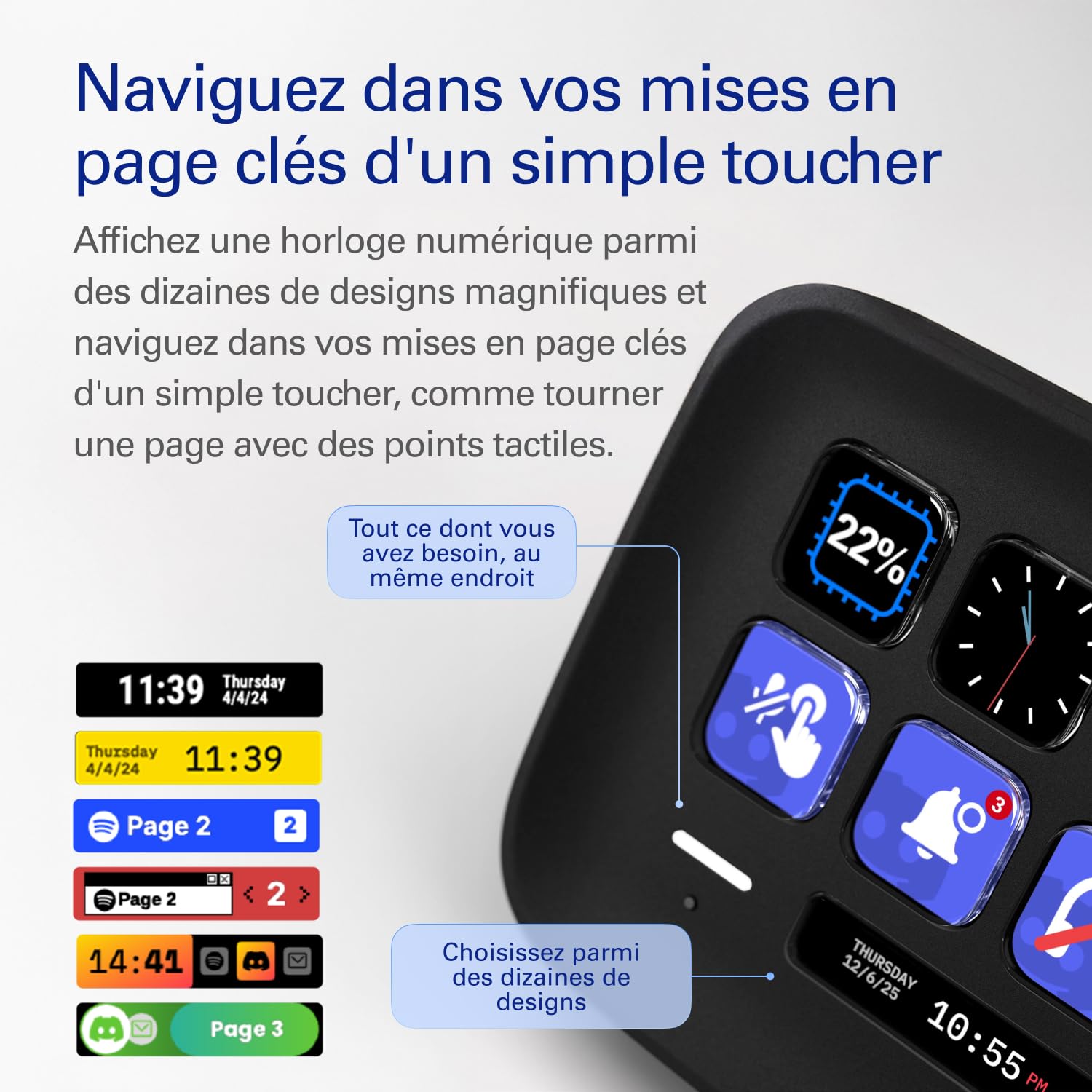 Elgato Stream Deck Neo (Noir) – 8 Touches Personnalisables, 2 Touch Points, accélérez tâches et workflows – Word, Excel, Teams, Zoom, Spotify, etc. – Compatible Mac/PC