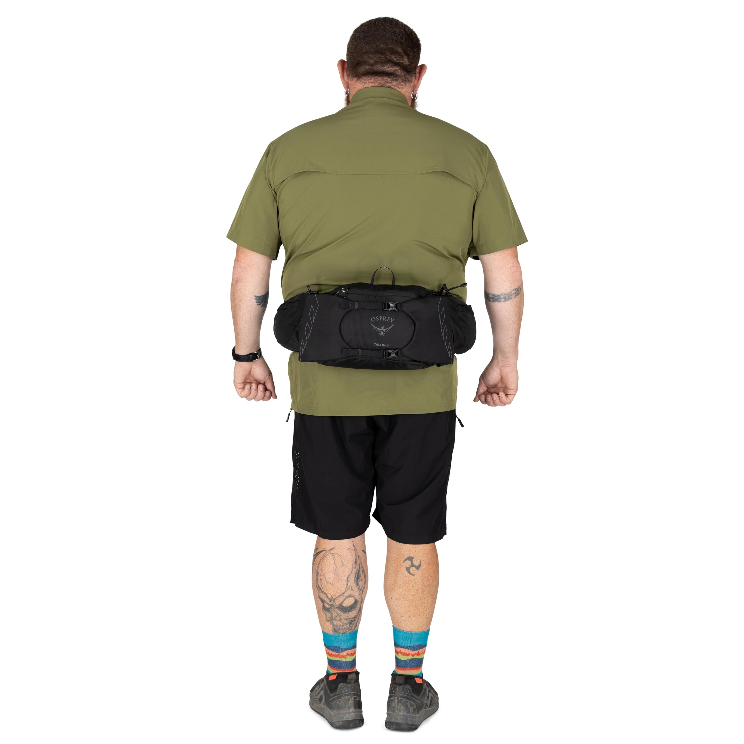 Osprey Talon 6L Herren Lendenwirbel-Wandergürteltasche, Schwarz/Kohlegrau, erweiterte Passform, Schwarz/Kohlegrau, Einheitsgröße, Wandergürteltasche