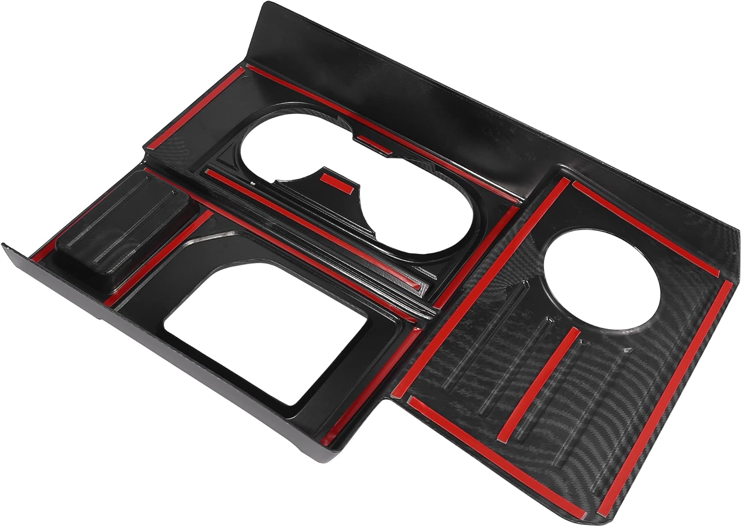 X AUTOHAUX Carbon Fiber Pattern Car Interior Center Console Gear Shift Frame Panel Cover Trim for Toyota Tundra 2014-2021