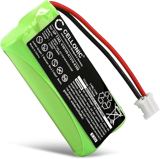 CELLONIC® Battery Replacement for Siemens Gigaset A120 A14 A140 A145 A160 A165 A245 A240 A260 A265, Universum CL15 SL15 Cordless DECT Phone Rechargeable V30145-K1310-X383,V30145-K1310-X359 Battery Pack 700mAh
