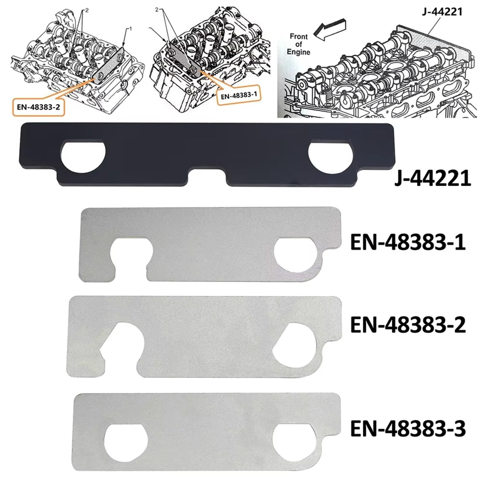 Set Strumenti Messa Fase Kit di Strumenti di Allineamento E Fasatura Dell'albero A Camme Compatibile con GMC per Acadia 2005-2022 2.8 2.9 3.0 3.2 3.5 3.6 3.7 4.2 EN-48383 EN-46105 EN-46106