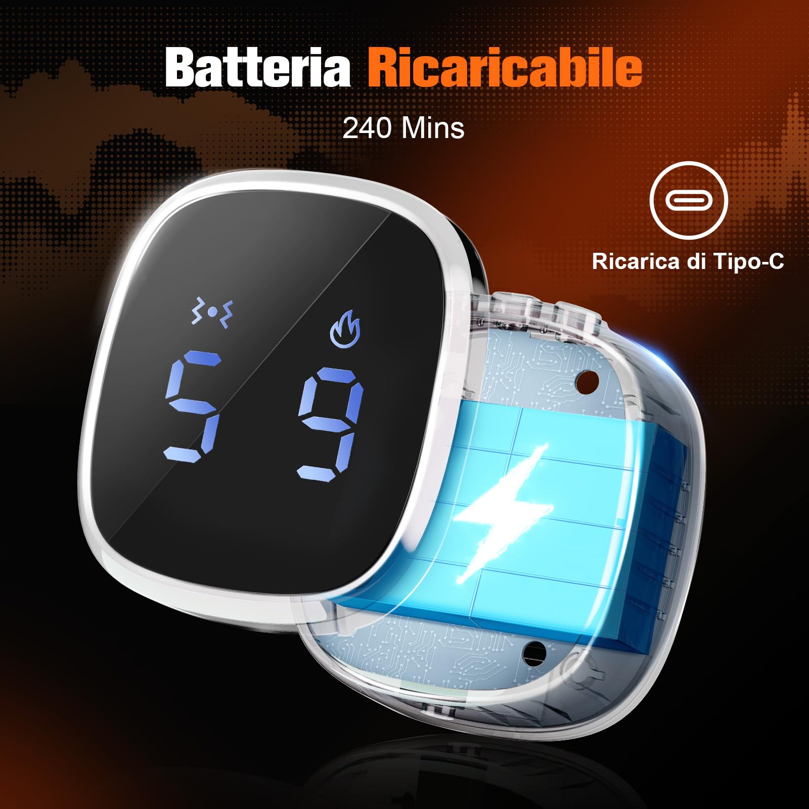 Comfytemp Massaggiatore per Ginocchio Senza Fili con Calore, 9 Livelli di Calore e 5 Vibrazioni, Ginocchiera Riscaldante, Guarnizione Riscaldante 3D Portatile Controllabile via APP