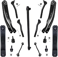 Vista 1 de Detroit Axle - Kit de suspensión frontal de 15 piezas para Jeep Grand Cherokee 99-04 1999 2000 2001 2002 2003 2004, brazos de control superior e