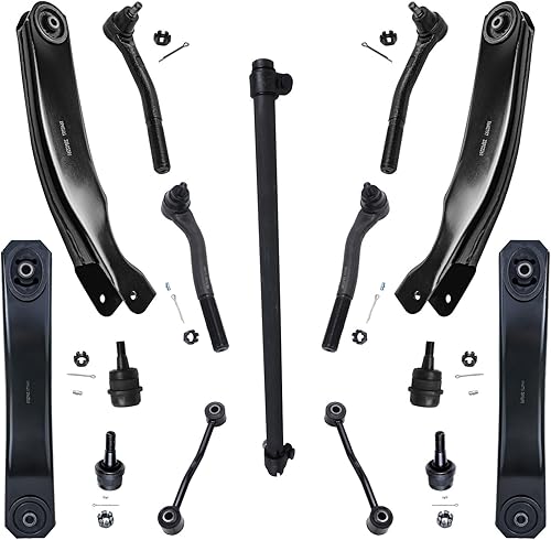 Detroit Axle - Kit de suspensión frontal de 15 piezas para Jeep Grand Cherokee 99-04 1999 2000 2001 2002 2003 2004, brazos de control superior e
