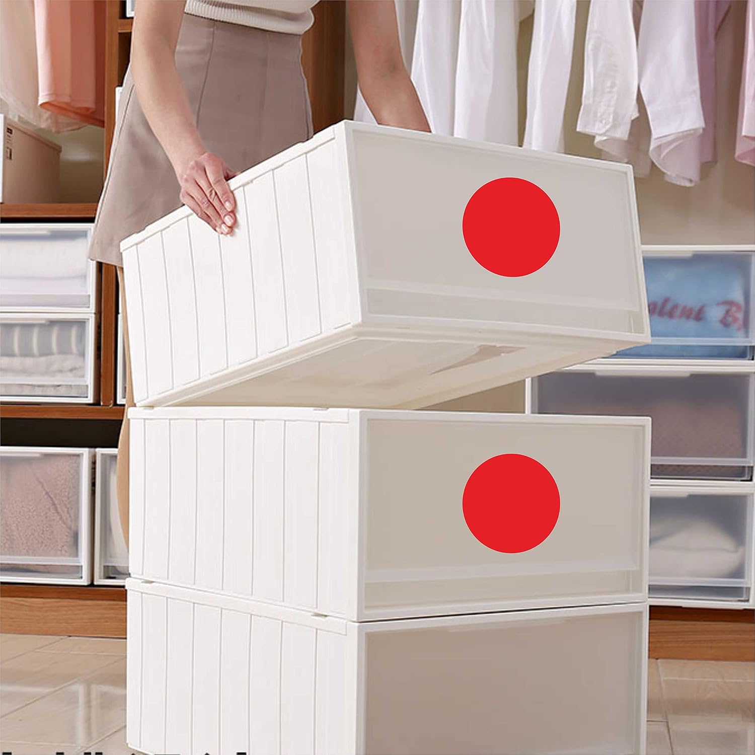 3 Inch Round Permanent Color-Code Dot Sticker, Large Red Color Coding Label image 5