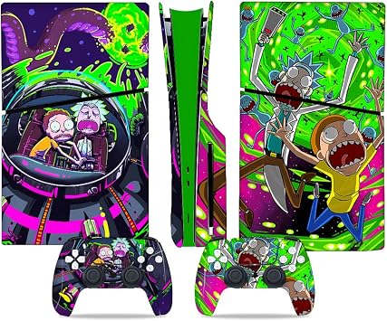 Toxxos PS5 Slim Disc Edition Skin - Slim Disc Edition Console and Controller Accessories Cover Skins PS5 Controller Skin Gift ps5 Skins for Console Full Set PS5 Skin Greed
