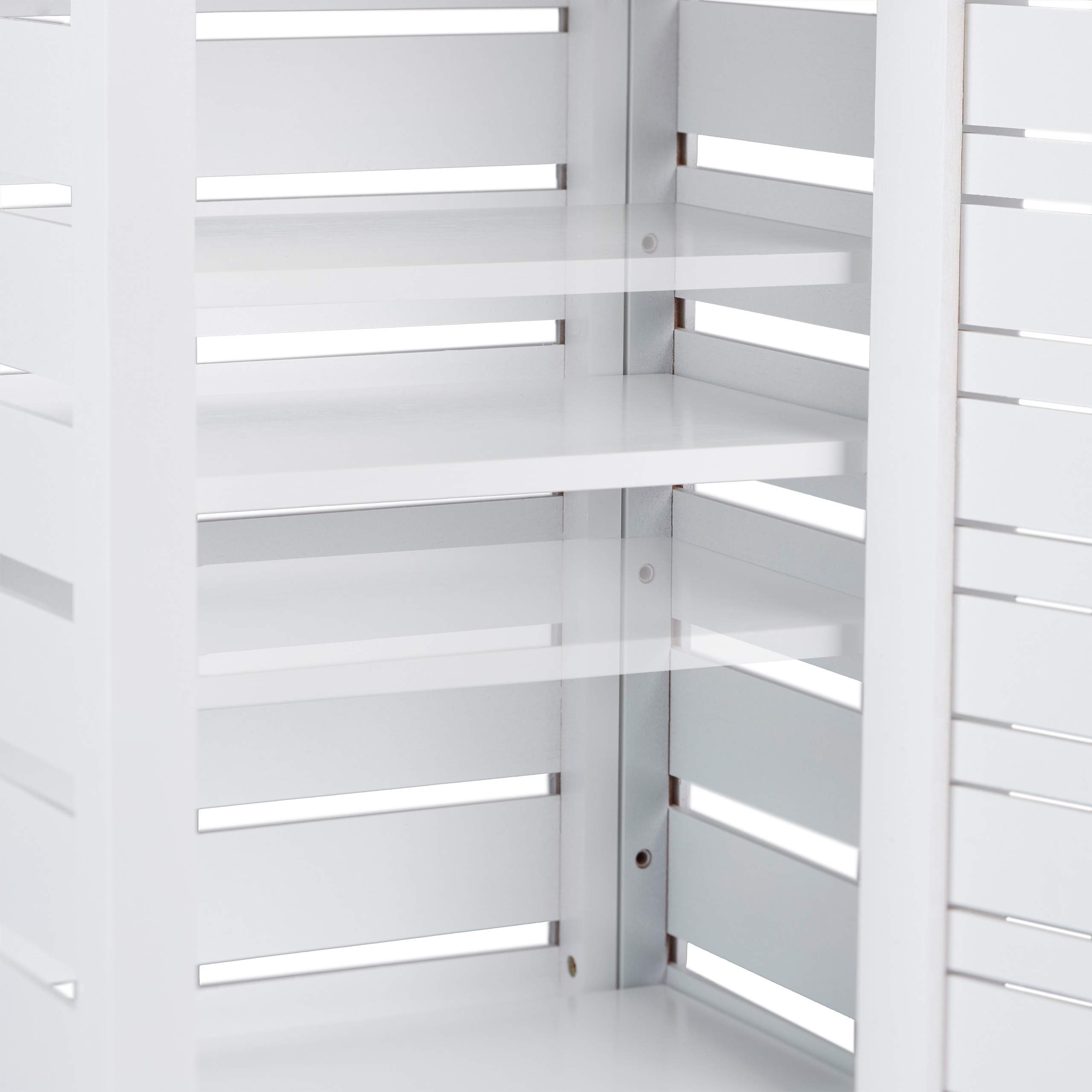 Relaxdays, wei Badregal Bambus mit Tr, Standregal, Badezimmerregal, mit 6  Ablagefchern, hoch, HBT 119 x 33 x 25,5 cm, Ablagen, 10024194, Badregal  mit Tr und 6 Ablagen Wei Bambus : Amazon.de: Kche, Haushalt & Wohnen