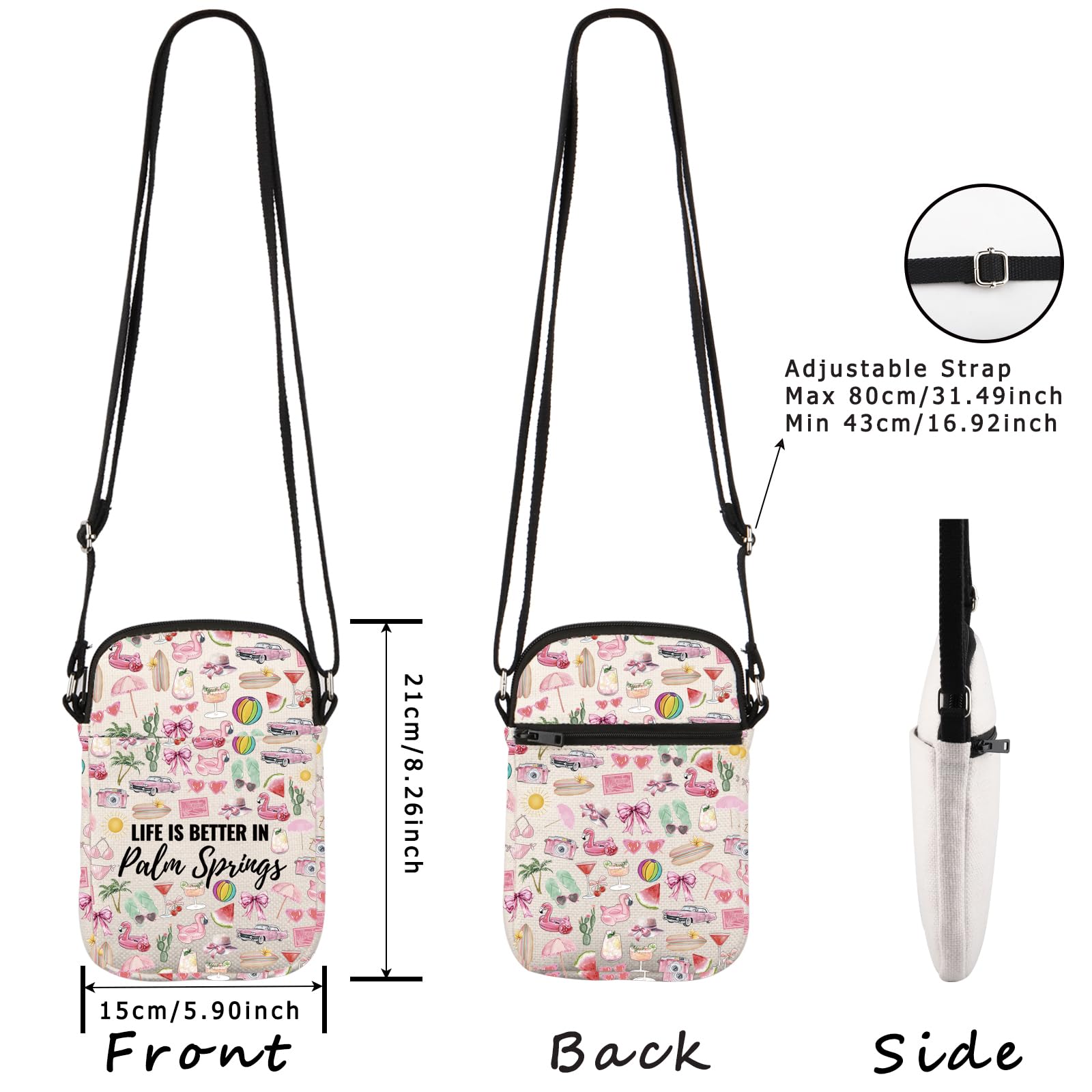 Palm Springs Gifts for Women Palm Springs Party Gift Life is Better in Palm Springs Travel Gift Makeup Bag (in Palm Springs CR EU) - Image 2