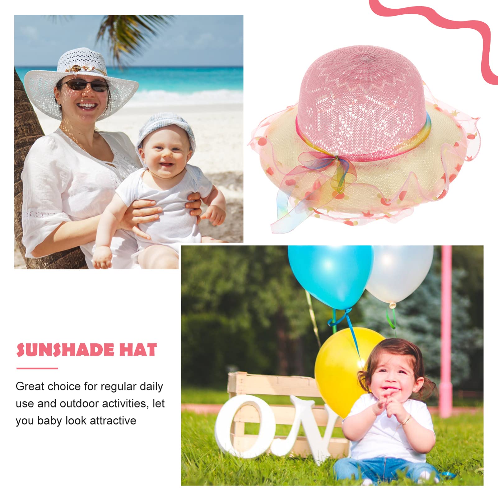 LIFKOME 3 Piezas de Sombrero Protector para Exteriores con Borde Ancho para Niños Y Niñas Gorra de Protección Solar Transpirable Diseño Adorable