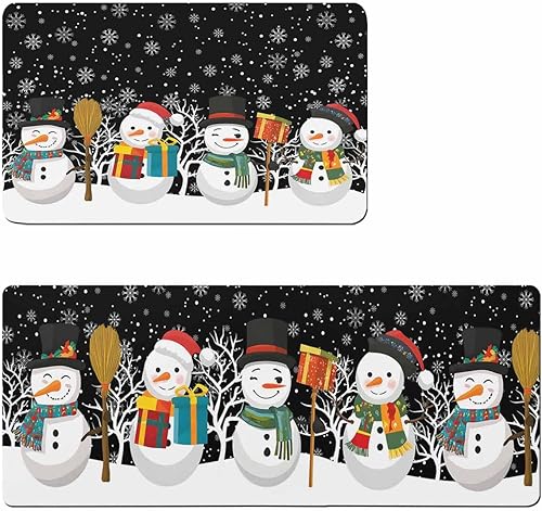 Tapete de baño de muñeco de nieve negro para bañera, antideslizante, secado rápido y absorbente, tierra de diatomeas, fregadero, dormitorio, cocina,