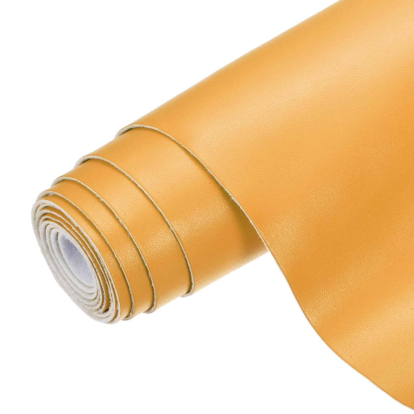 Tissu en similicuir nappa orange souple et robuste de 1 mm pour coudre des sacs
