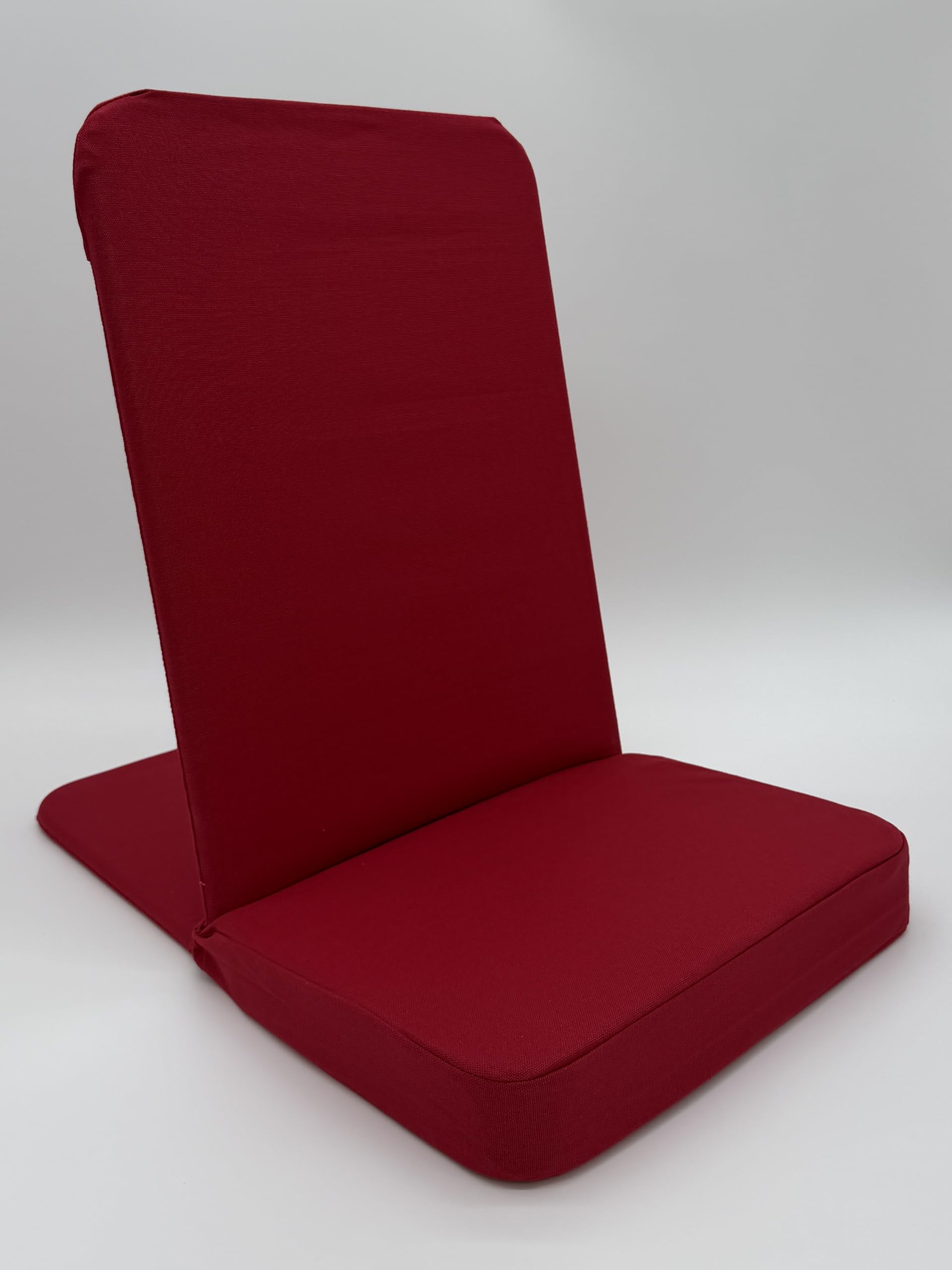 Original BackJack -Made in THE USA- Folding Red Cotton Fabric Lightweight Floor Seating Chair for Gaming, Families, Parents, Daycare, Back Support, Reading, Yoga, Meditation, Dorm