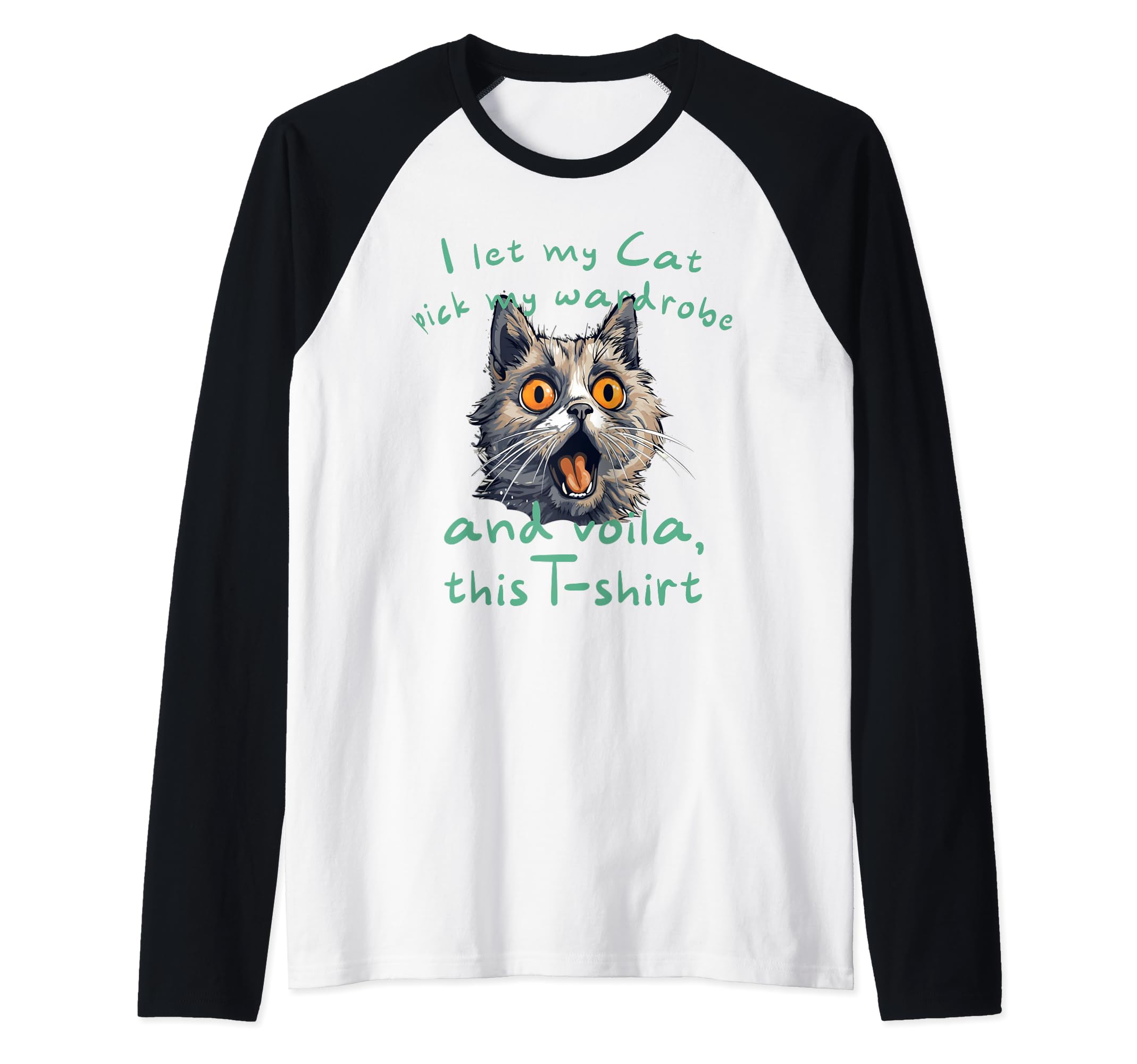My feline companion select my wardrobe and voila, I had this Raglan Baseball Tee