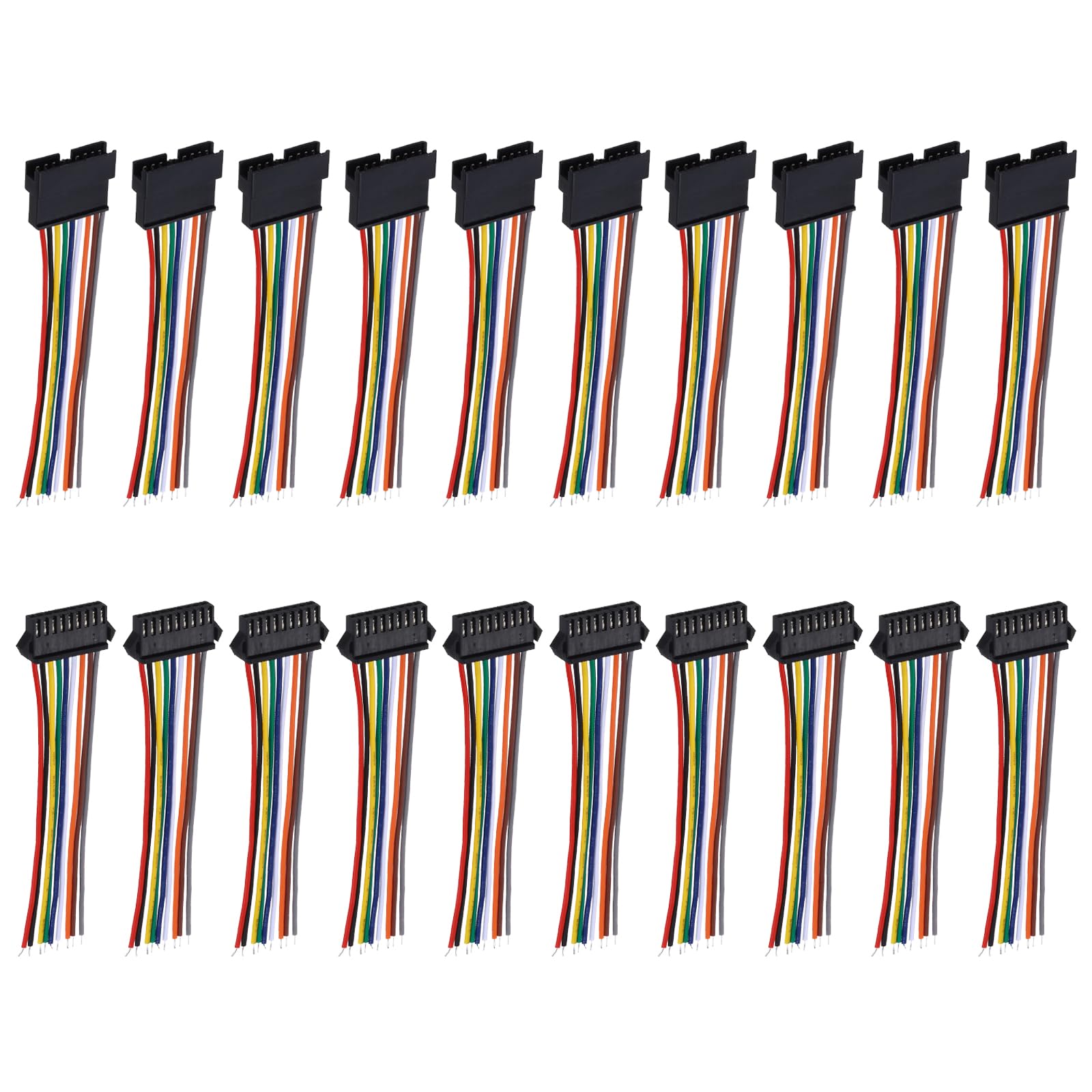 Cable de cinta macho a hembra 2,54 mm de 9 pines para electrónica y placas de prueba, 20cm 8