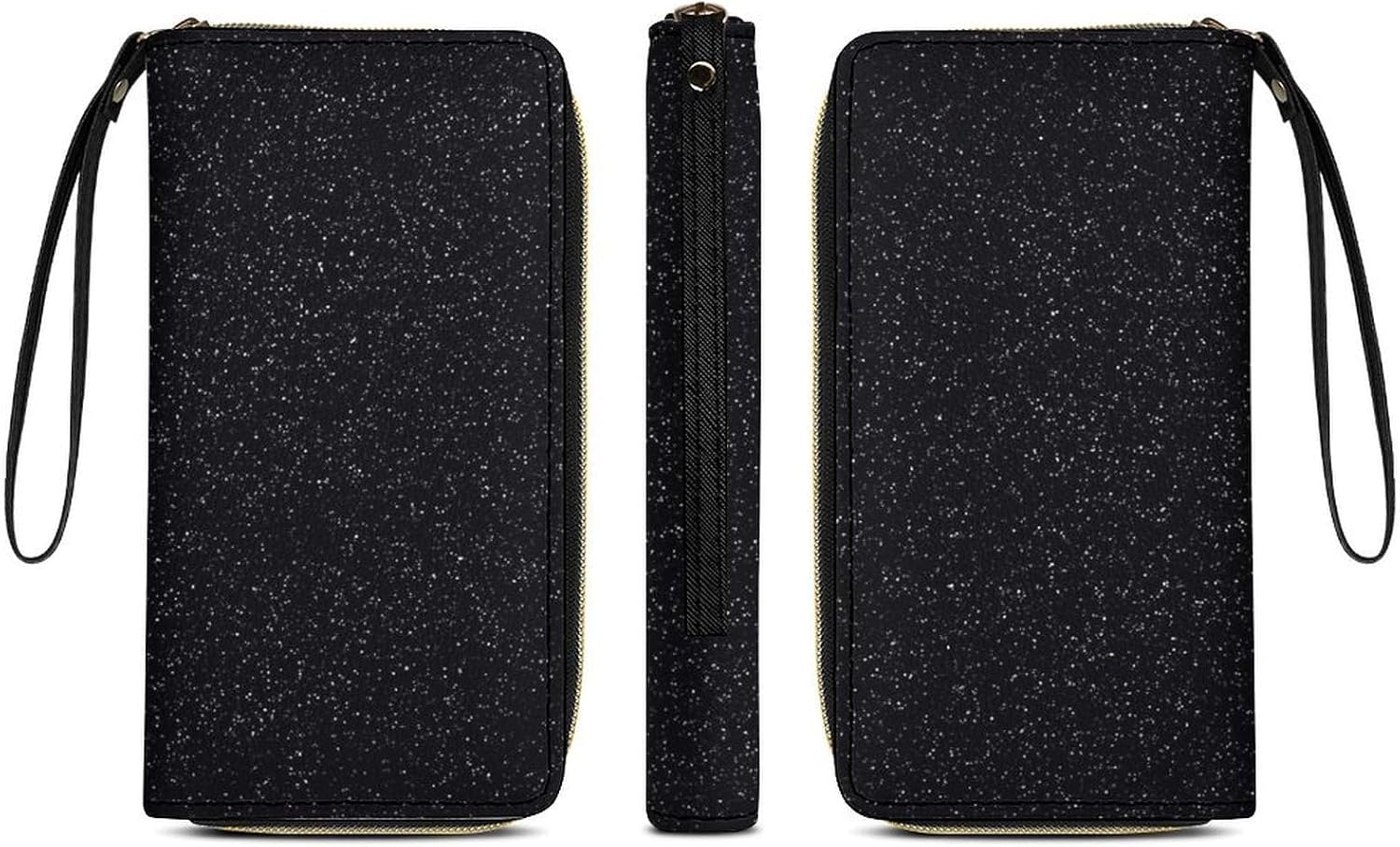 Black Glitter PU Leather Stylish Wallet image 3