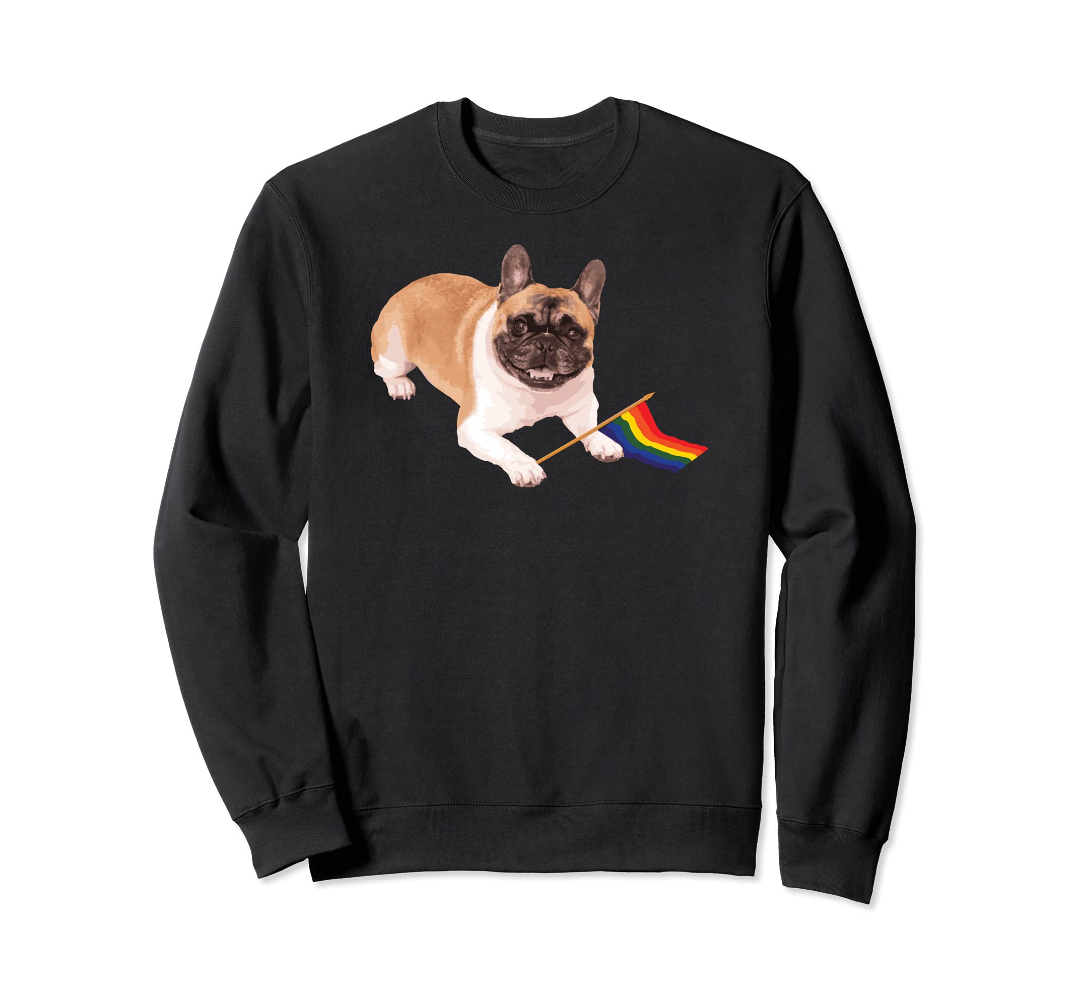 Pride LGBT Dog Doggy Gay Lesbian Bisexual Trans Rainbow Flag Sweatshirt, Black