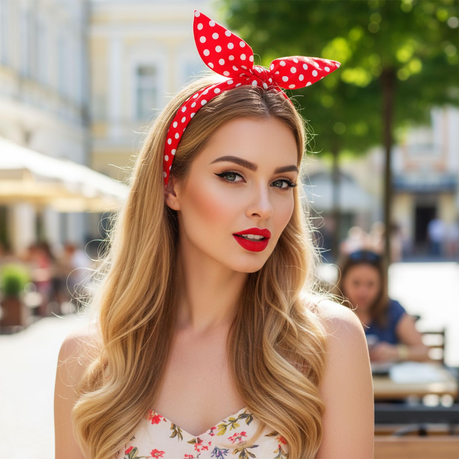 Okrągłe opaski do włosów w stylu lat 50. XX wieku, 2 sztuki