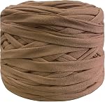 Paquet de 1 270g Fil de polyester fil de t-shirt fil de fil de fils de fil pour crochet t-Shirt fil de tissu fil de toile fil de crochet fil de DIY Pochettes de sac de tricot au crochet (rose pâle)