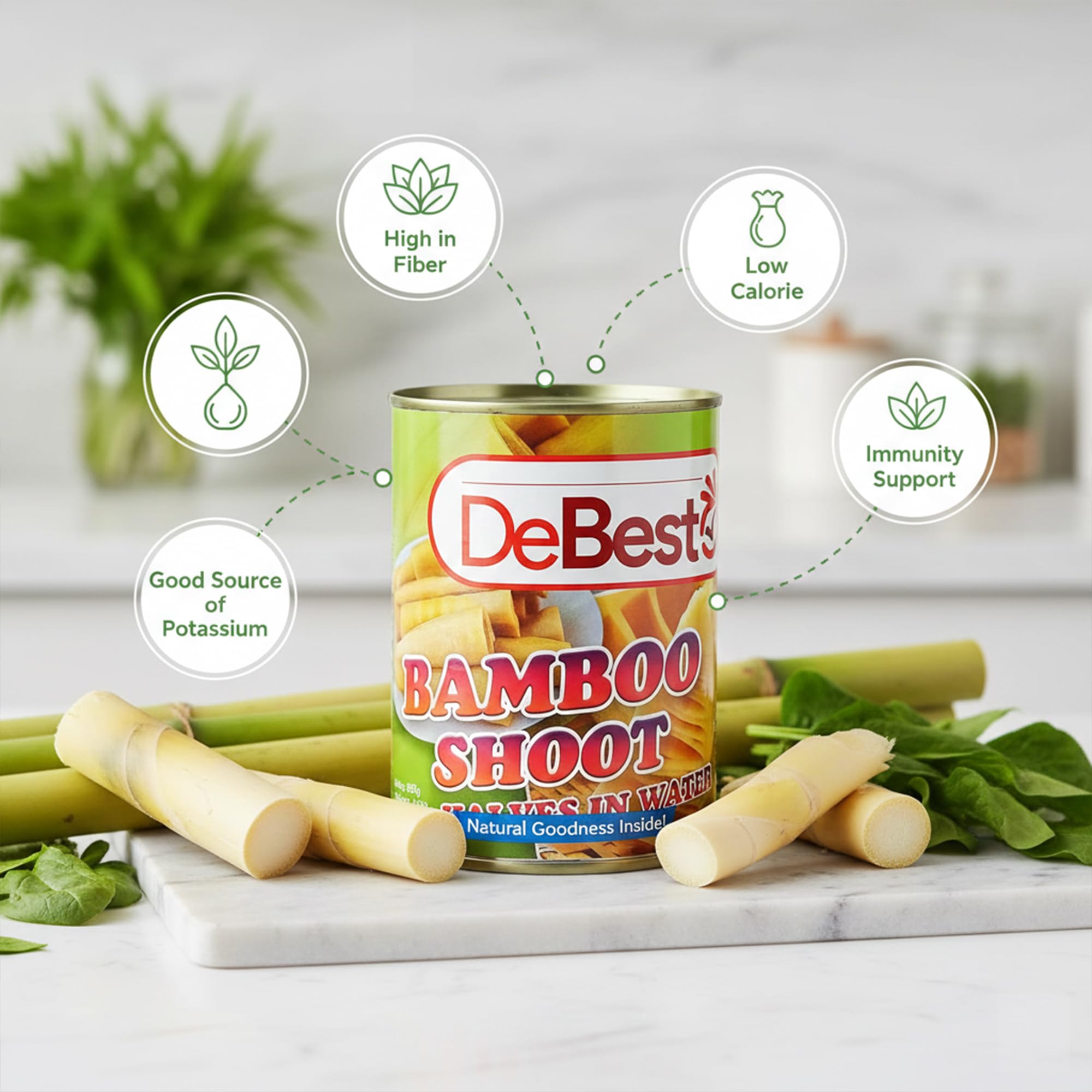 De Besto Bamboo Shoot Halves in Water 567g | Premium Imported Quality Product (Pack of 2) 4