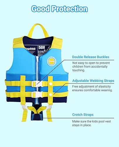 Miniatura 4 de Gogokids Toddler Swim Vest, Kids Floaties for Boys Girls 20-30-40-50-60-70 pounds, Float Jacket with Adjustable Safety Strap, Pool Floation Swimwear