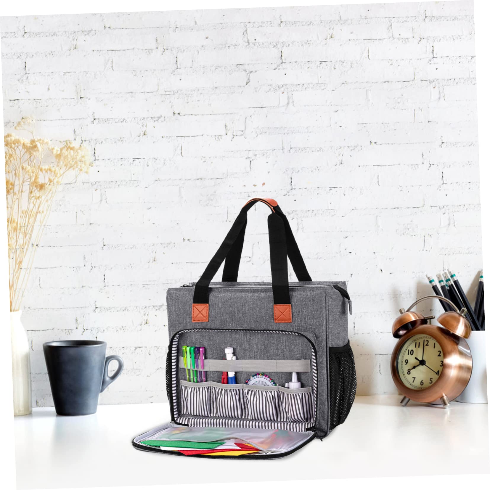 Angoily Machine Embroidery Storage Bag Crochet Travel Bag Oxford Cloth Sewing Tool Holder Zipper Design