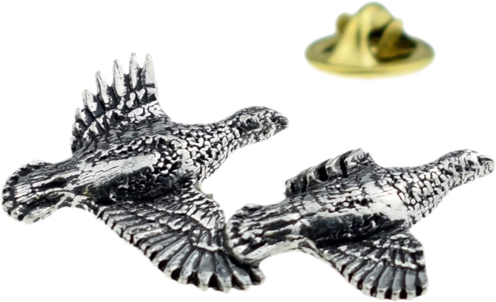 GIFTSEARCH Partridge Bird English Pewter Lapel Pin Badge (XTSPBB33)